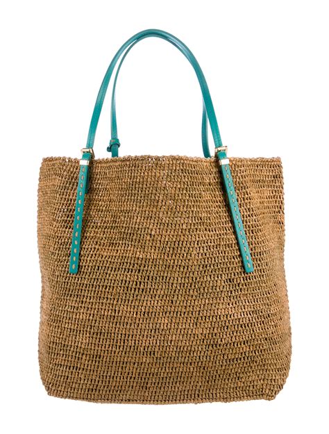 santorini raffia tote michael kors|michael kors santorini raffia.